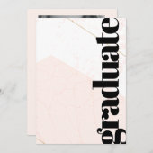 Pink Aesthétique Photo Faire-part diplômée (Devant / Derrière)