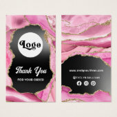 Pink agate noir dossier insérer (Devant & derrière)