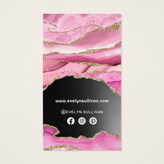 Pink agate noir dossier insérer (Dos)