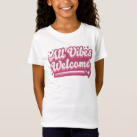 Pink All Vibes Welkom Typografie Meisje