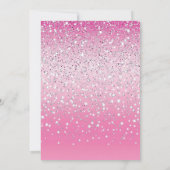 Pink Allons faire la fête Invitation d'anniversair (Dos)