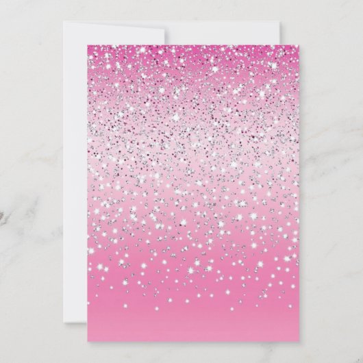 Pink Allons faire la fête Invitation d'anniversair (Dos)