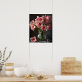 Pink Amaryllis Fleurs Art Imprimer Poster (Cuisine)