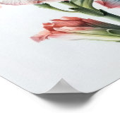 Pink Amaryllis Flower Art Imprimer Poster (Coin)