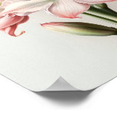 Pink Amaryllis Flower Art Imprimer Poster (Coin)