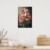 Pink Amaryllis Flower Art Imprimer Poster (Cuisine)