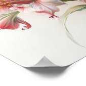 Pink Amaryllis Flower Art Imprimer Poster (Coin)