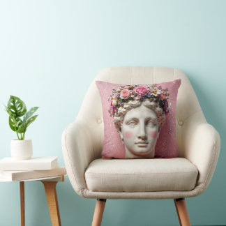 Pink Ancient Greek Woman Pillow. Kussen