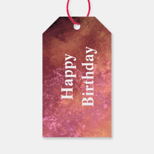 Pink and Amber  Cloud Effect  Cadeaulabel (Achterkant)