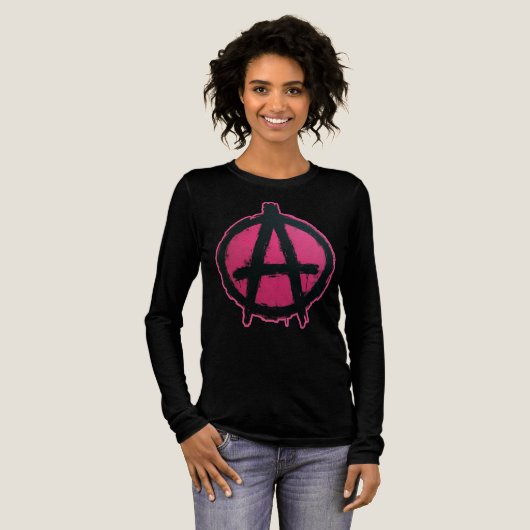 Pink and anarchy. Tri-Blend shirt (Voorkant)