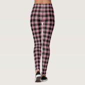 Pink and Black Buffalo Plaid Classic Leggings (Achterkant)
