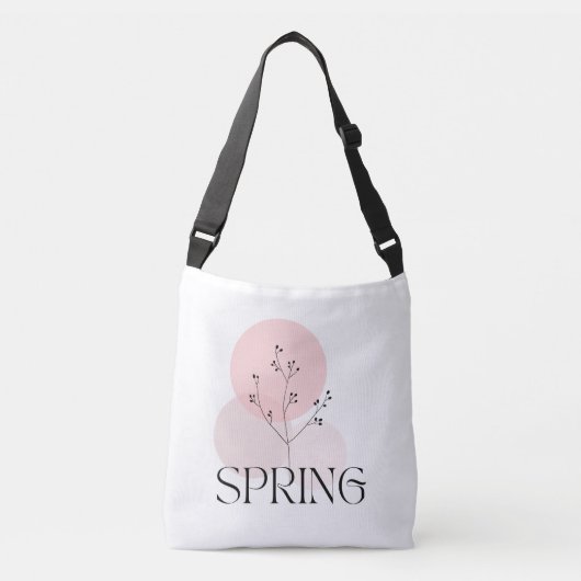 Pink and Black Minimalist Spring Crossbody Tas (Voorkant)