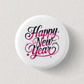 Pink and Black New Year 2026 Script Badge (Devant)