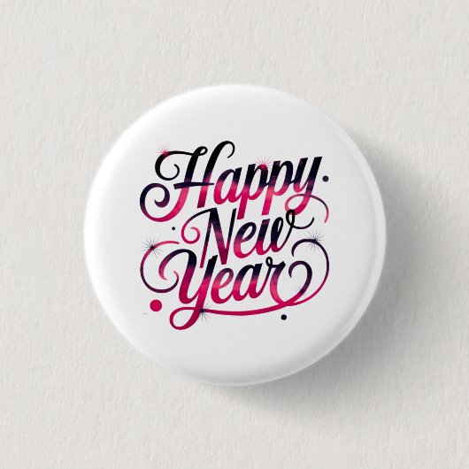 Pink and Black New Year 2026 Script Badge (Devant)