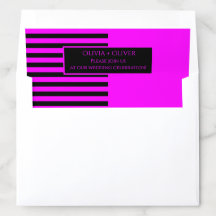 Pink and Black Striped - Enveloppe Liner
