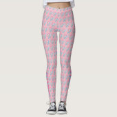 Pink and Blue Awareness Ruban Angel Art Leggings (Devant)