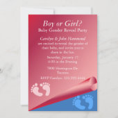 Pink and Blue Baby Genre Reveale Party Invitation (Devant)