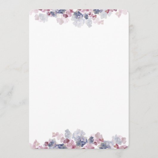 Pink and Blue Floral Border Fan Programme Paper Programma (Voorkant)