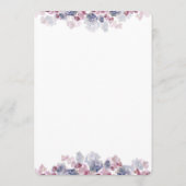 Pink and Blue Floral Border Fan Programme Paper Programma (Achterkant)