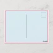 Pink and Blue Frame Green Gingham Bow Thank You Briefkaart (Achterkant)