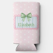 Pink and Blue Frame With Green Gingham Bow (Achterkant)