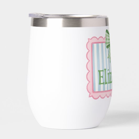 Pink and Blue Frame With Green Gingham Bow (Rechts)