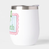 Pink and Blue Frame With Green Gingham Bow (Gauche)