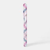 Pink and Blue Gingham Check Phone Case iPhone 16 Hoesje (Linkerkant)