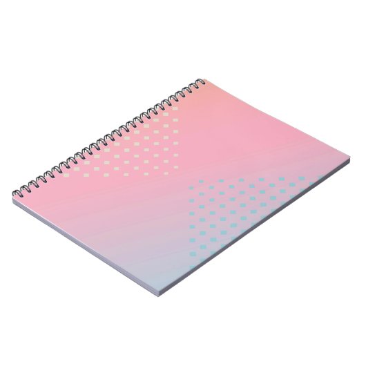 Pink and Blue Ombre Gradient Notebook Notitieboek (Linkerzijde)