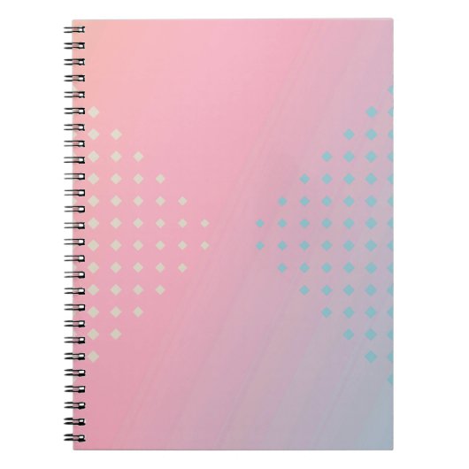 Pink and Blue Ombre Gradient Notebook Notitieboek (Voorkant)