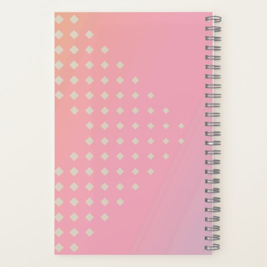 Pink and Blue Ombre Gradient Notebook Notitieboek (Achterkant)