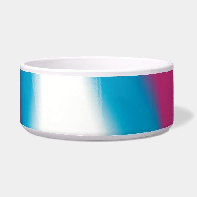 Pink and Blue Waves Voerbakje (Voorkant)