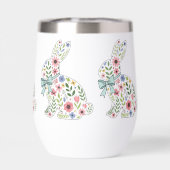 Pink and Blue Wildflower Easter Rabbits (Achterkant)