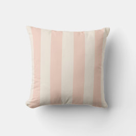 Pink and Cream Bold Stripe Kussen