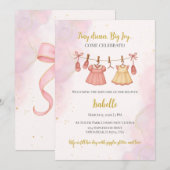 Pink and Gold Baby Shower Invitation (Devant / Derrière)