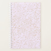 Pink and Gold Splatter Notebook (Devant)