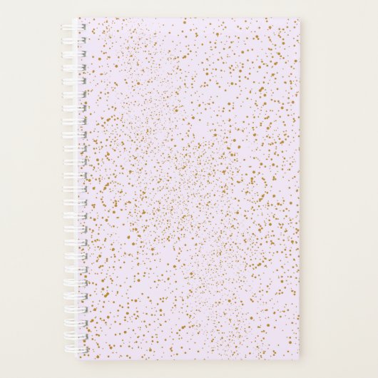 Pink and Gold Splatter Notebook (Devant)