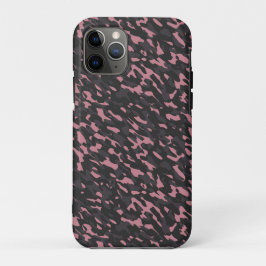 pink and gray camo abstract iPhone 11 pro hoesje