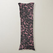 pink and gray camo abstract lichaamskussen (Voorkant Verticaal)