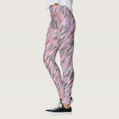 pink and gray green camo abstract leggings (Links)