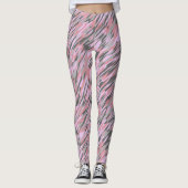pink and gray green camo abstract leggings (Voorkant)