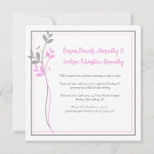 Pink and Gray Modern Botanical Reception Only | Kaart (Voorkant)