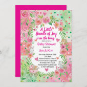 Pink and Green Baby Shower Invitation (Devant / Derrière)