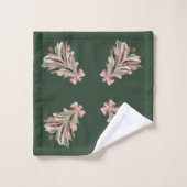 Pink and Green Brushstroke Christmas Tree (Gant de toilette)