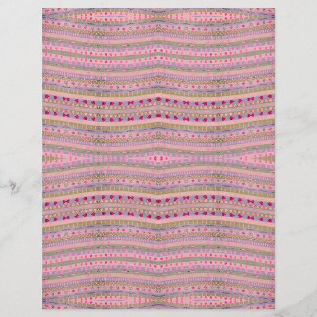 Pink and Green  Hearts Pattern dubbel zijkant (Voorkant)