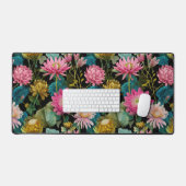 Pink and Green Lush Tropical Pattern Botanical (Clavier et souris)