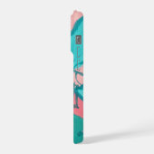 Pink and Green Minimalistic Landscape Phone Case (Côté gauche)