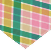 Pink and Green Modern Plaid Christmas Pattern Tafelkleed (Gekanteld)