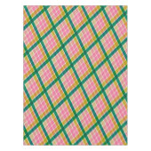Pink and Green Modern Plaid Christmas Pattern Tafelkleed (Voorkant)