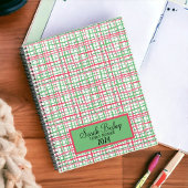 Pink and Green Preppy Yearly Planner Hardcover